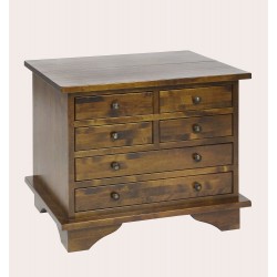Garrat 6 Drawer Lamp Table - IN STOCK AND AVAILABLE IN CHESTNUT FINISH