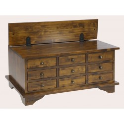 Garrat 9 Drawer Coffee Table  - IN STOCK & AVAILABLE IN CHESTNUT