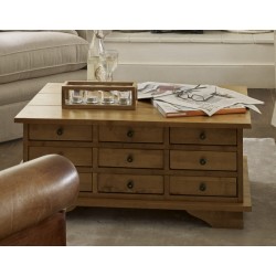 Garrat 9 Drawer Coffee Table  - IN STOCK & AVAILABLE IN CHESTNUT
