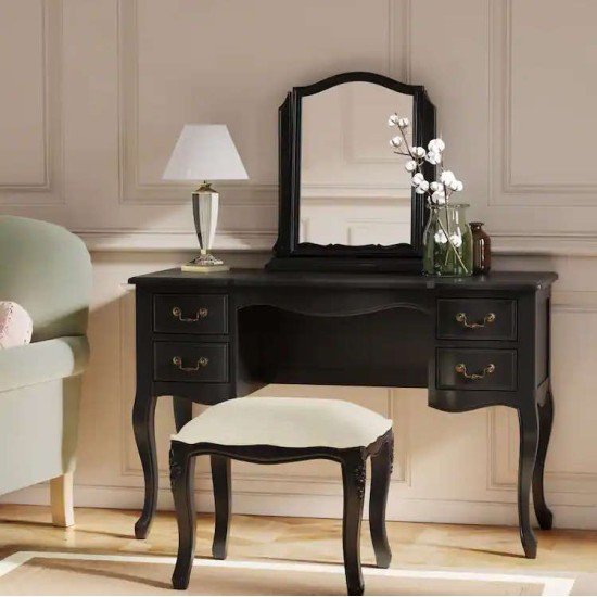 Montpellier Dressing Table & Stool Set - IN STOCK AND AVAILABLE IN WALNUT FOR QUICK DELIVERY Montpellier Dressing Table & Stool Set - IN STOCK AND AVAILABLE IN WALNUT FOR QUICK DELIVERY