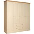Lundy Quad Wardrobe With 2 Drawers (Split Version between drawers and section directly above it)