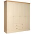 Lundy Quad Wardrobe With 2 Drawers (Split Version between drawers and section directly above it) - EASTER PROMOTION UNTIL 30-4-2025 - FREE LOVE TO SHOP VOUCHERS FOR ALL ORDERS PLACED THIS MONTH. 