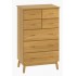 Oslo Classic Oak Bedroom 4 Over 3 Tall Chest of Drawers