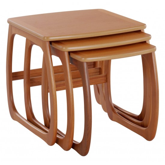 5634 Nathan Classic Burlington Nest of Three Tables in Teak - TK985