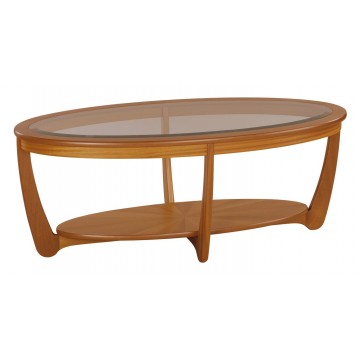 5834 Nathan Shades Glass Top Oval Coffee Table NSH-5834-TK