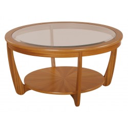 5914 Nathan Shades Glass Top Round Coffee Table - TK974