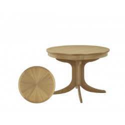 Shadows Circular Pedestal Dining Table with Sunburst Top - 115 - SALE PROMOTIONAL PRICE UNTIL 5TH APRIL 2024!