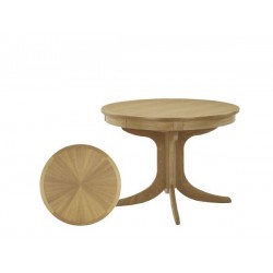 Shadows Circular Pedestal Dining Table with Sunburst Top - 115