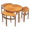 5604 Nathan Classic Sunburst Trinity Nest of 3 Tables - LIMITED NUMBERS AVAILABLE