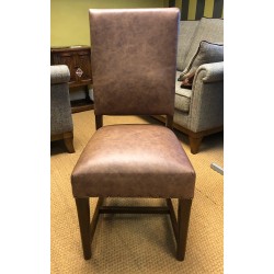 3214 Wood Bros Old Charm Dining Chair in Leather