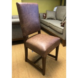 3214 Wood Bros Old Charm Dining Chair in Leather