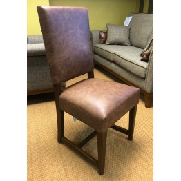 3214 Wood Bros Old Charm Dining Chair in Leather