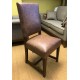 3214 Wood Bros Old Charm Dining Chair in Leather