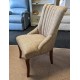 3218 Wood Bros Old Charm Darcy Channel Back Dining Chair in Fabric or Leather