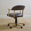 3032L Wood Bros Old Charm Captains Office Chair in Leather