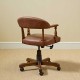 3032L Wood Bros Old Charm Captains Office Chair in Leather