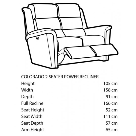 Parker Knoll Colorado Power Reclining 2 Seater Sofa - 5 Year Guardsman Furniture Protection Included For Free!