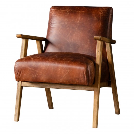 Harrington Accent Leather Chair - Two Colours Available