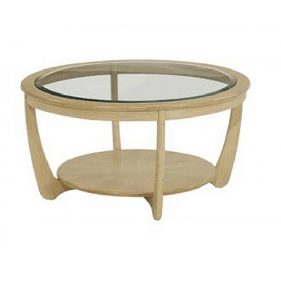 Shadows Glass Top Round Coffee Table - 974