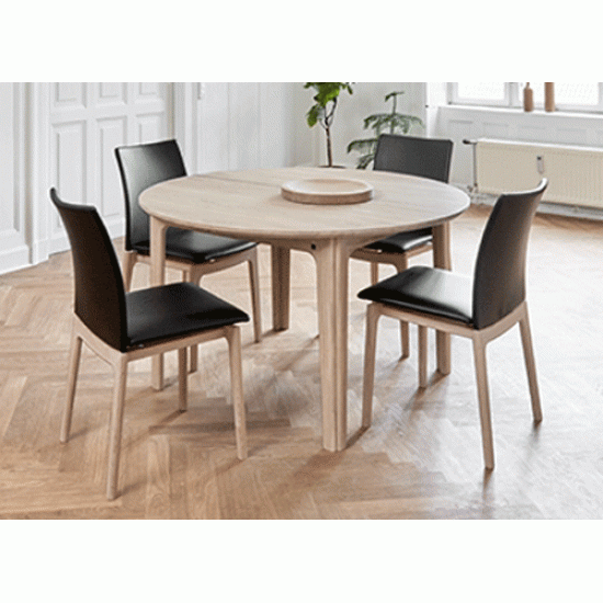 Skovby SM112 Dining Table - White Laminate Top