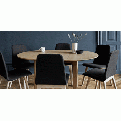 Skovby SM111 Dining Table - Black Nano Laminate Top