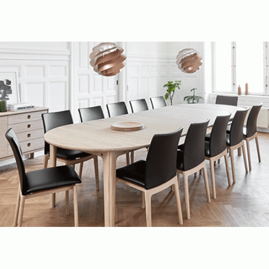 Skovby SM112 Dining Table - White Laminate Top