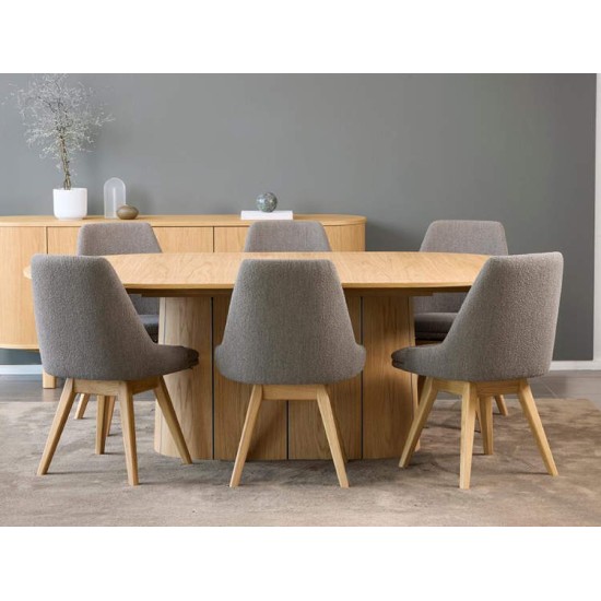Skovby SM115 Dining Table - Nutmeg colour Nano laminate top