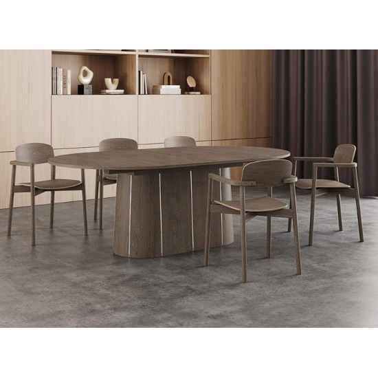 Skovby SM115 Dining Table - Nutmeg colour Nano laminate top