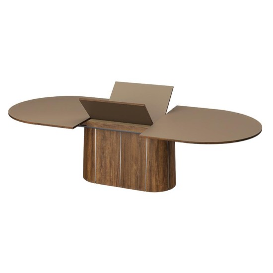 Skovby SM115 Dining Table - Nutmeg colour Nano laminate top