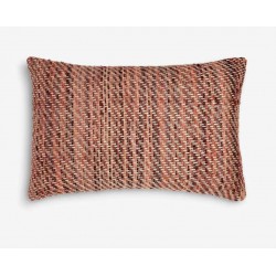 Large Square Brown Woven Lumbar Cushion