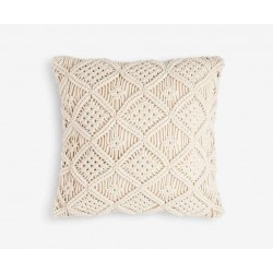 Large Square Macreme Crochet Scatter Cushion
