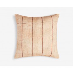 Large Square Orange And Red Thin Lines Scatter Cushion