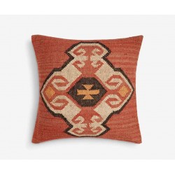 Large Square Kilim Red Scatter Cushion