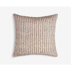 Large Square Brown Natural Loop Stitch Scatter Cushion