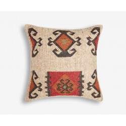 Medium Square Ethnic Beige Scatter Cushion