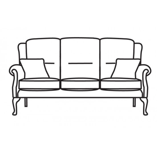 Vale Albany Legged 3 Seater Settee