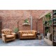 Gotti Club 2 Seater Sofa - Brown Tan - 5 Year Guardsman Furniture Protection Included For Free!