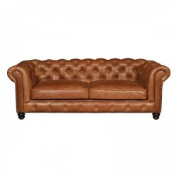 Gotti Club 3 Seater Sofa - Brown Tan - 5 Year Guardsman Furniture Protection Included For Free!