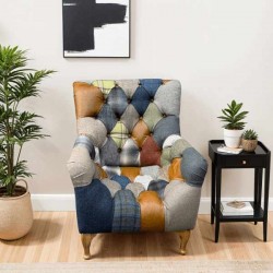 Bamford Club Patchwork Chair - 5 Year Guardsman Furniture Protection Included For Free!