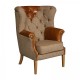 Buckingham Chair - Hunting Lodge Fabric & Leather - 5 Year Guardsman Furniture Protection Included For Free!