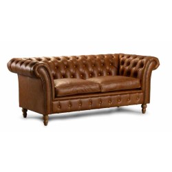 Chester 2 Seater Sofa Leather Sofa  - 5 Year Guardsman Furniture Protection Included For Free!