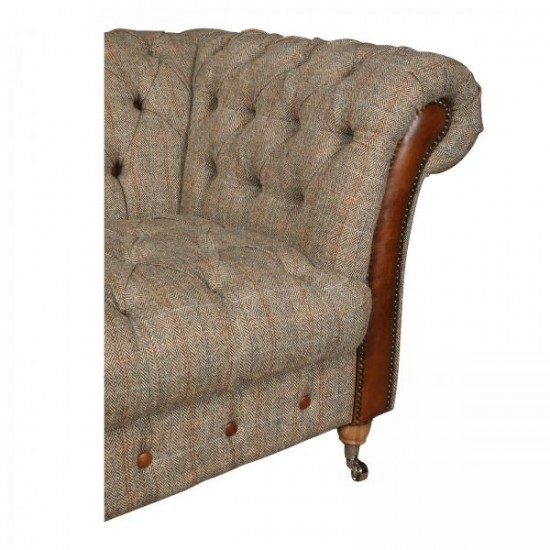 Chester Club 3 Seater Sofa - Hunting Lodge Harris Tweed - 5 Year Guardsman Furniture Protection Included For Free!