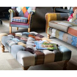 Patchwork Footstool - 5 Year Guardsman Furniture Protection Included For Free!