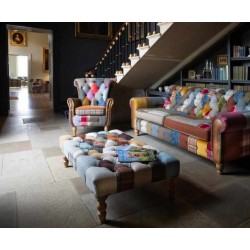 Patchwork Footstool - 5 Year Guardsman Furniture Protection Included For Free!