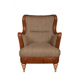 Ellis Chair - Hunting Lodge Fabric & Leather - 5 Year Guardsman Furniture Protection Included For Free!