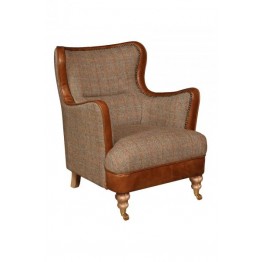 Ellis Chair - Hunting Lodge Fabric & Leather - Get £££s of Love2Shop vouchers when you shop with us. 