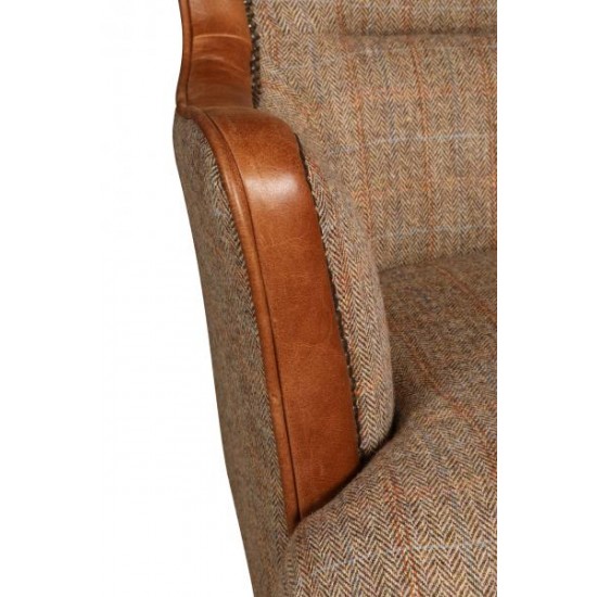 Ellis Chair - Hunting Lodge Fabric & Leather - 5 Year Guardsman Furniture Protection Included For Free!