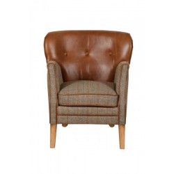 Elson Chair - Hunting Lodge Fabric & Leather - 5 Year Guardsman Furniture Protection Included For Free!
