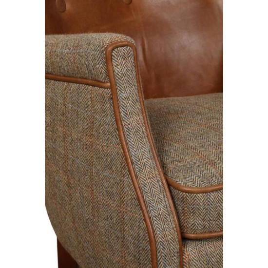 Elson Chair - Hunting Lodge Fabric & Leather - 5 Year Guardsman Furniture Protection Included For Free!