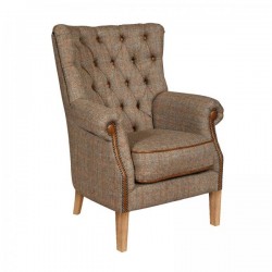 Hexham Chair - Hunting Lodge Harris Tweed - 5 Year Guardsman Furniture Protection Included For Free!